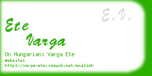 ete varga business card